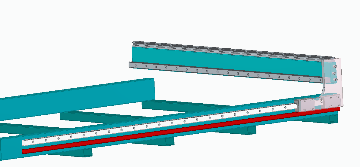 screenshot of 3d modelling mounted x axis