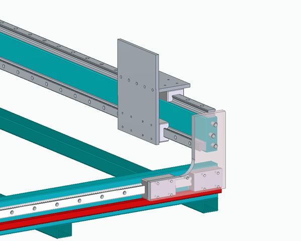 screenshot of 3d modelling mounted x axis
